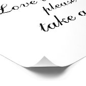 Liefde is lief, neem een poster. Blauwe bruiloft Foto Afdruk (Hoek)