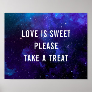 Liefde is lief, neem een traktatie. Bandemiddeling Poster