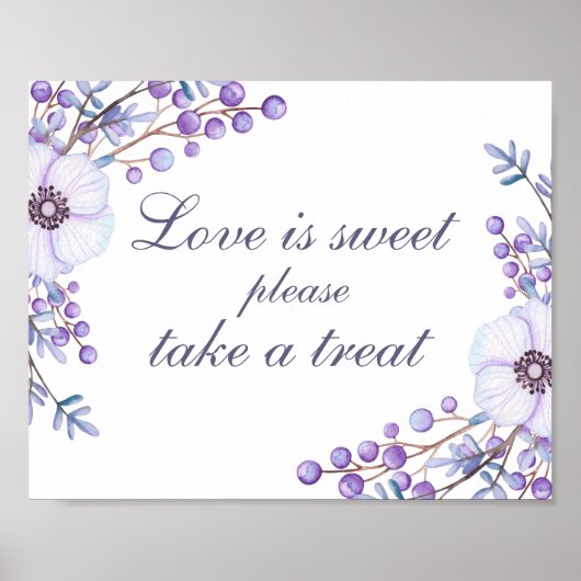 Liefde is lief, neem een traktatie. Bindpaardenblo Poster (Voorkant)