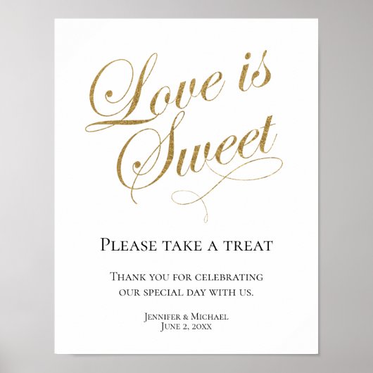 Liefde is lief, neem een Treat Favor Display Poster (Voorkant)