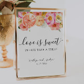 Liefde is lief Neem een Treat Teken. Poster