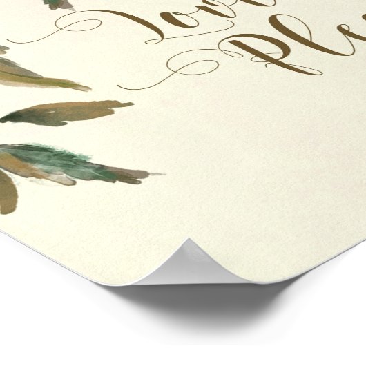 liefde is lief , neem een trouwbord mee poster (Hoek)