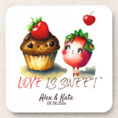 Liefde is lief plezier bier onderzetter (Voorkant)