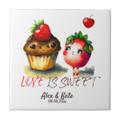 Liefde is lief plezier tegeltje (Voorkant)