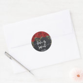 Liefde is lief rode rozen bruiloft bruids sticker (Envelop)
