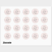 Liefde is lief roze bruiloft gunst ronde sticker (Vel)
