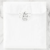 Liefde is Lief Roze Hart Custom Wedding Favor Ronde Sticker (Tas)
