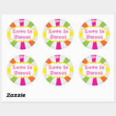 Liefde is Lief Schattige Snoep Buffet Sticker (Vel)