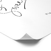 Liefde is lief simpel kalligrafie Vrijgezellenfees Poster (Hoek)