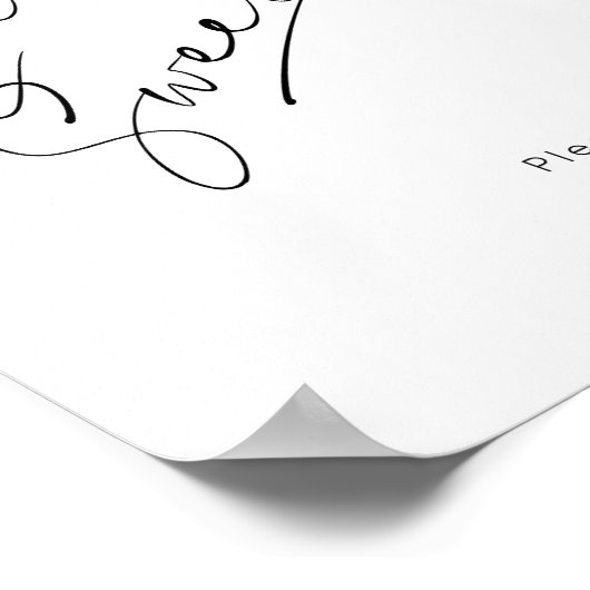 Liefde is lief simpel kalligrafie Vrijgezellenfees Poster (Hoek)