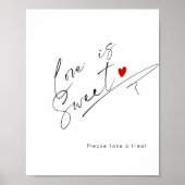 Liefde is lief simpel kalligrafie Vrijgezellenfees Poster (Voorkant)