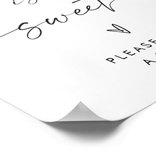 Liefde is lief teken, minimalistisch neem een trak poster (Hoek)