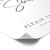 Liefde is lief teken modern Vrijgezellenfeest Poster (Hoek)