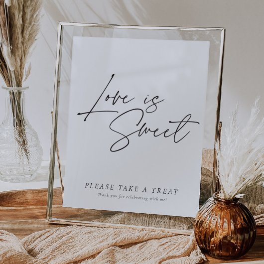 Liefde is lief teken modern Vrijgezellenfeest Poster