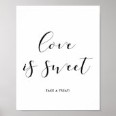 Liefde is lief trouwteken poster (Voorkant)