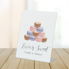 Liefde is lief Vrijgezellenfeest Neem een traktati Reclamebord Met Voetstuk