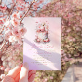 Liefde is lief Waterverf bloemencake Vrijgezellenf Kaart