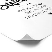 Liefde is lief zijn en haar Snoep Bar Sign Poster (Hoek)