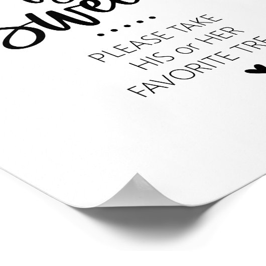 Liefde is lief zijn en haar Snoep Bar Sign Poster (Hoek)