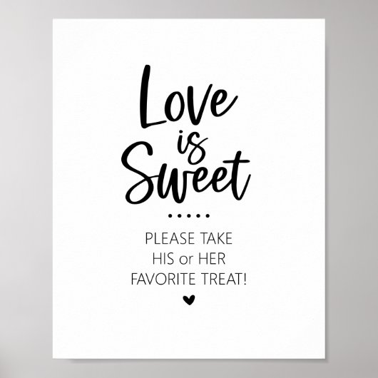 Liefde is lief zijn en haar Snoep Bar Sign Poster (Voorkant)
