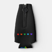 Liefde is Liefde 3D Rainbow Pride Bottle Cooler (Achterkant)