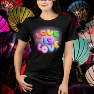 Liefde Is Liefde 3D Regenboog Pride T-shirt