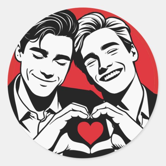 Liefde is liefde. Amore è Amore Ronde Sticker (Voorkant)