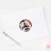 Liefde is liefde. Amore è Amore Ronde Sticker (Envelop)