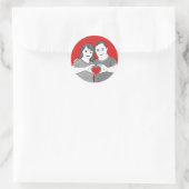 Liefde is liefde. Amore è Amore Ronde Sticker (Tas)