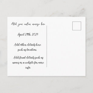 Liefde is Liefde Bewaar de datum of Aankondiging Briefkaart