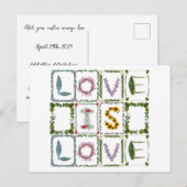 Liefde is Liefde Bewaar de datum of Aankondiging Briefkaart (Voorkant / Achterkant)