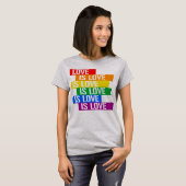 Liefde is Liefde Blokken T-shirt (Voorkant volledig)