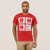 Liefde is Liefde Blokken T-shirt (Voorkant volledig)
