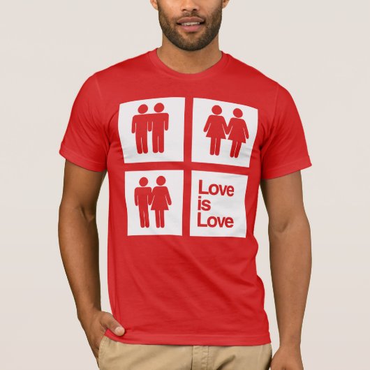 Liefde is Liefde Blokken T-shirt (Voorkant)