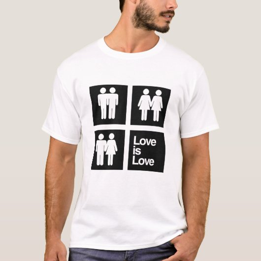 Liefde is Liefde Blokken T-shirt (Voorkant)