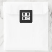 Liefde is Liefde Blokken Vierkante Sticker (Tas)