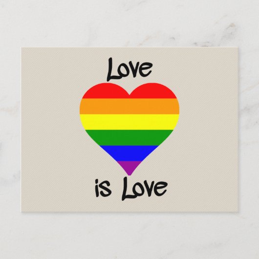 Liefde is liefde briefkaart (Voorkant)