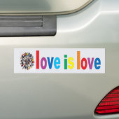 Liefde is liefde bumpersticker (Op auto)