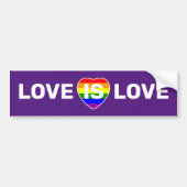 LIEFDE IS LIEFDE BUMPERSTICKER (Voorkant)