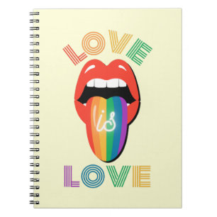 Liefde is liefde Cool Colorful LGBTQ Pride Month Notitieboek