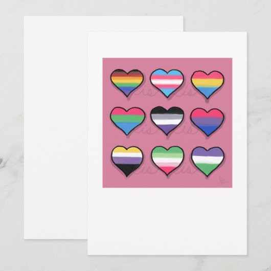 Liefde is liefde feestdagenkaart (Voorkant / Achterkant)