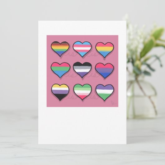 Liefde is liefde feestdagenkaart (Staand voorkant)