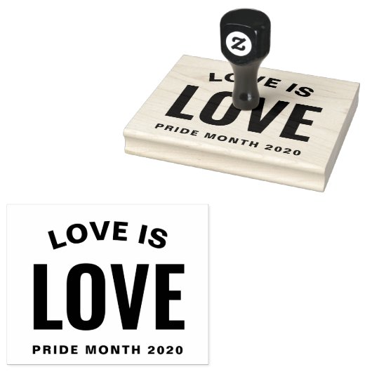 Liefde is liefde Gay Pride Custom Rubberstempel (Gestempeld)