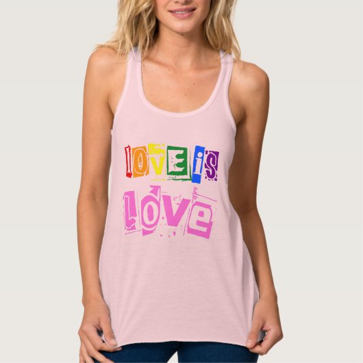Liefde is Liefde Gay Pride Gelijkheid Ondersteunin Tanktop (Voorkant)