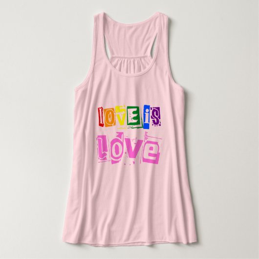 Liefde is Liefde Gay Pride Gelijkheid Ondersteunin Tanktop (Design voorkant)