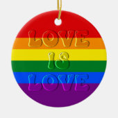 Liefde is liefde Gay Pride Keramisch Ornament (Voorkant)