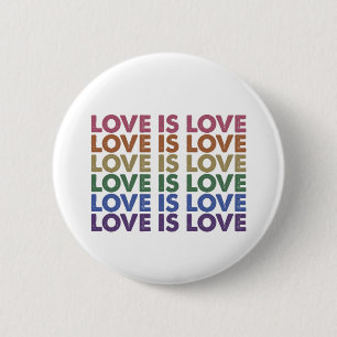 Liefde Is Liefde Gay Pride LGBT Bondgenoot Regenbo Ronde Button 5,7 Cm