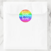 "Liefde is Liefde" Gay Pride Rainbow Ronde Sticker (Tas)