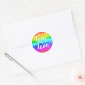 "Liefde is Liefde" Gay Pride Rainbow Ronde Sticker (Envelop)