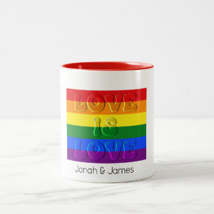 Liefde is liefde Gay Pride Tweekleurige Koffiemok